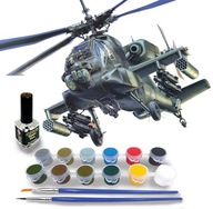 AH-64A STRIKE APACHE Stavebnica modelu + FARBY, LEPIDLO