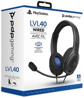 Slúchadlá PDP PS4 LVL40 BLACK - licencia SONY