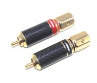 RCA zástrčka 8-10mm uhlíková RW694 Vitalco 2 ks.