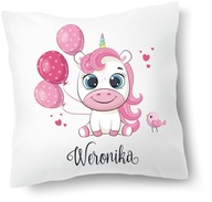 Vankúš UNICORN jednorožec na narodeniny do škôlky pridať meno MENO