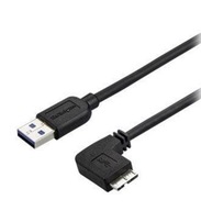 StarTech USB - microUSB kábel, 2m, čierny, lomený