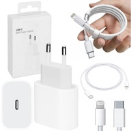 SIEŤOVÁ NABÍJAČKA USB-C PRE IPHONE 11 12 13 14 15 PRO MAX + BLESKOVÝ KÁBEL