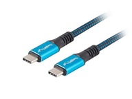 Lanberg USB-C(M/M) kábel 1,2m 5K 60Hz čierno-modrý