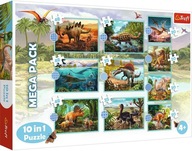 PUZZLE 10V1 SPOZNAJ VŠETKY ŠÁLKOVÉ DINOSAURY