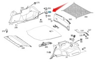 MERCEDES W205 RUKOJEŤ ZADNÉHO KUFRA