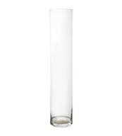 Sklenená váza CYLINDER TUBE ROLLER h50 d10 dekor