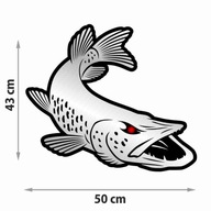 NÁLEPKA RYBA ŠŤUŤA NA AUTO LODE 50cm + ZADARMO