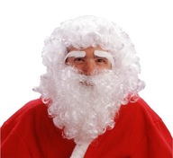 Biela brada obočie vlásky Santa Claus parochňa XL