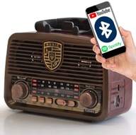 RETRO PRENOSNÉ KUCHYNSKÉ RÁDIO BLUETOOTH USB