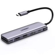 Adaptér 6v1 UGREEN CM195 ​​​​Hub USB-C na 2x USB 3.0,