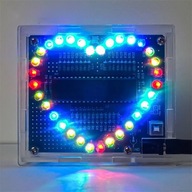 Mega Heart 32 LED diód viacfarebná + puzdro pre domácich majstrov