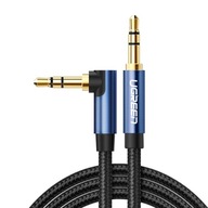 Uzelený audio kábel 2 x mini jack 3,5 mm 0,5 m modrý (AV112)