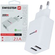 SWISSTEN DVOJNÁSENNÁ NABÍJAČKA 2x USB 2.1A