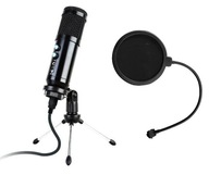 BM-01 USB GAMER KAPACITNÝ MIKROFÓN + POP FILTER