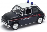 WELLY Model Metal FIAT NUOVA 500 CARABINIERI 1:24