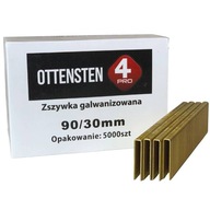 OTTENSTEN TEPOVACIE ŠTÍTKY DO ZOŠÍVAČKY POZINKOVANÉ TYP 90 30mm 5000 KS.