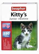 Beaphar Kitty's Junior + Biotín vitamínové tablety 150 ks