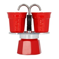 BIALETTI Mini Express 2 tz Red + 2 šálky