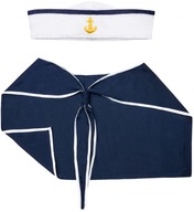 Set Sailor Costume Cap Collar Prom