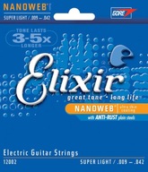 Gitarové struny Elixir 12002 NW S/LT. elektrický 9-42