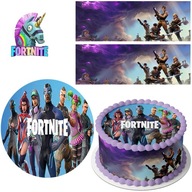 SET FORTNITE ZÁBAVKY NA TORTY + DVA OBVODY+TEXT