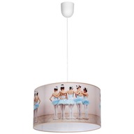 BALLERINA Stropná lampa Biela Ružová Tienidlo 1xE27 30cm Závesná lampa Domov