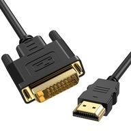 Inassen HDMI-DVI / DVI-HDMI kábel 1,8 m čierny