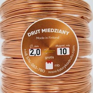 Mäkký modelovací medený drôt 2 mm - 10 m