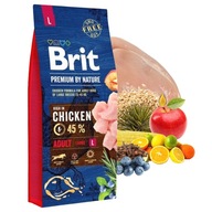 BRIT BY NATURE PREMIUM suché krmivo pre psov veľkých plemien kura L 15kg