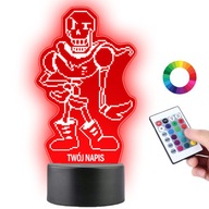 Stolná lampa Socha Led Gaming Game Undertale Papirus Gift Plexido