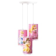 DETSKÉ ZÁVESNÉ STROPNÉ LAMPA, FAREBNÁ RUŽOVÁ, DISNEY PRINCESS PRINCESS