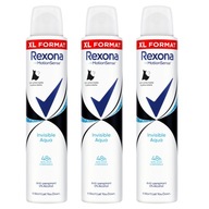 Rexona Motion Sense Dámsky dezodorant v spreji Invisible Aqua 3x200 ml