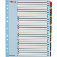 Farebné kartónové oddeľovače ESSELTE do zakladačov A4+ 1-31