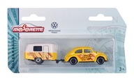 Majoretka vw volkswagen chrobák žltý príves 1:64