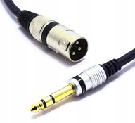 mikrofónový kábel, 3-kolíkový XLR konektor / 6,3 stereo jack, 3,0 m