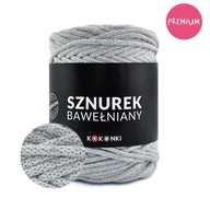 PREMIUM makramé struna 5mm / 100m / šedá