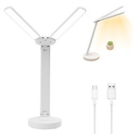 LAMPA NA ČÍTANIE STOLOVÁ LAMPA S DVOJMI RAMENÁMI LAMPY 3600MAH 3 FARBY