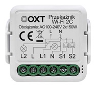 OXT mini reléový modul 2 WiFi obvody TUYA