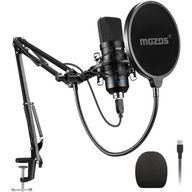 MOZOS MKIT-700PRO v2 USB kondenzátorový mikrofón kompletná SET PRE HRÁČOV