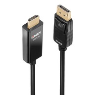 LINDY DisplayPort - DVI M/M adaptérový kábel 3m čierny 4K 60Hz