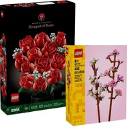 LEGO ICONS 10328 KYTICA RUŽÍ + BLOK ČEREŠNE 40725 BLOKOV DEN ŽENY