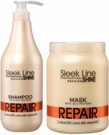 Stapiz SET XXL Sleek Line Repair s hodvábnym šampónom 1000 ml maska ​​1000 ml