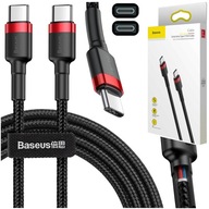 BASEUS RÝCHLY KÁBEL 2x USB-C Type-C SILNÝ KÁBLOVÝ TELEFÓNNY POČÍTAČ 60W 200cm