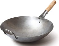 TRADIČNÉ OCELOVÉ WOK RUČNÉ KLADIVO INDUKČNÉ 36CM