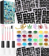 Umývateľné trblietavé tetovanie Mega Glitter Set