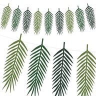 GARLAND TROPICAL ALOHA LEAVES HAWAII DINOSAURS NARODENINOVÝ BANNER 125 CM