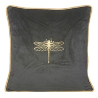 Dekoratívna obliečka na vankúš 45x45 Lori black gold velvet Eurofirany