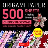 Origami papier 500 listov Cherry Blossoms 4 (10 cm): Tuttle Origami Paper: D