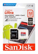 Micro SD karta SanDisk ULTRA 32GB 120MB/s + adaptér