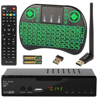 DEKODÉR DVB-T2 TUNER ANTÉNA WIFI SIEŤOVÁ KARTA USB MINI RGB LED KLÁVESNICA